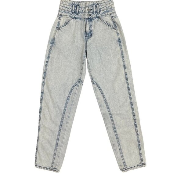 Veronica Beard Barrel Jeans Sky Color Waist 27